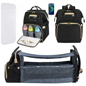 Diaper Bag Backpack, Large Baby Diaper Bags for Boys Girls, Baby Bag with USB Charging Port, Multifunction Waterproof Travel Back Pack for Moms Dads