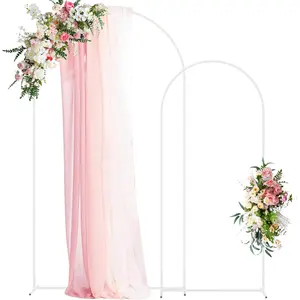 Wedding Arch Stand 7.2FT, 6FT White Arch Backdrop Stand Set of 2 for Birthday Wedding Baby Shower Graduation Decoration