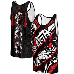 WWE Jey Uso YEET 3D Tank Top Black Red White Samoan Tribal Lion Graphic All Over Print Unisex Streetwear Casual Sport Fan Gift Men Women All Season