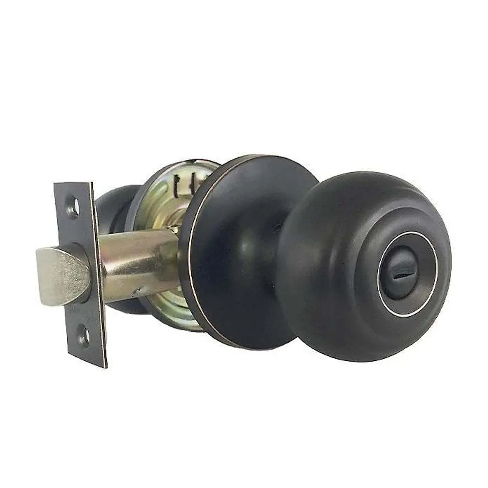 KEL01-ORB-PR Privacy Doorknob Lock, Oil Rubbed Bronze Entry Door Security Knobset, Door Hardware for Home Safety, Door Security Lock