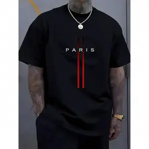 Men's Fashion Casual Crew Neck T-Shirt 100% Cotton Loose Fit Short Sleeved Geometric Pattern Summer Tops White Tees