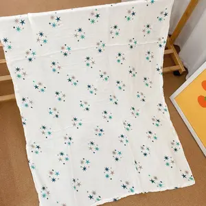 Soft Plain Cloth Gauze Blanket Comfortable Diaper 120x110 Cm Suitable for Home Use Ultra Soft Fabric Ideal for Casual Daily Needs All Season Bedding Breathable Bed Blanket