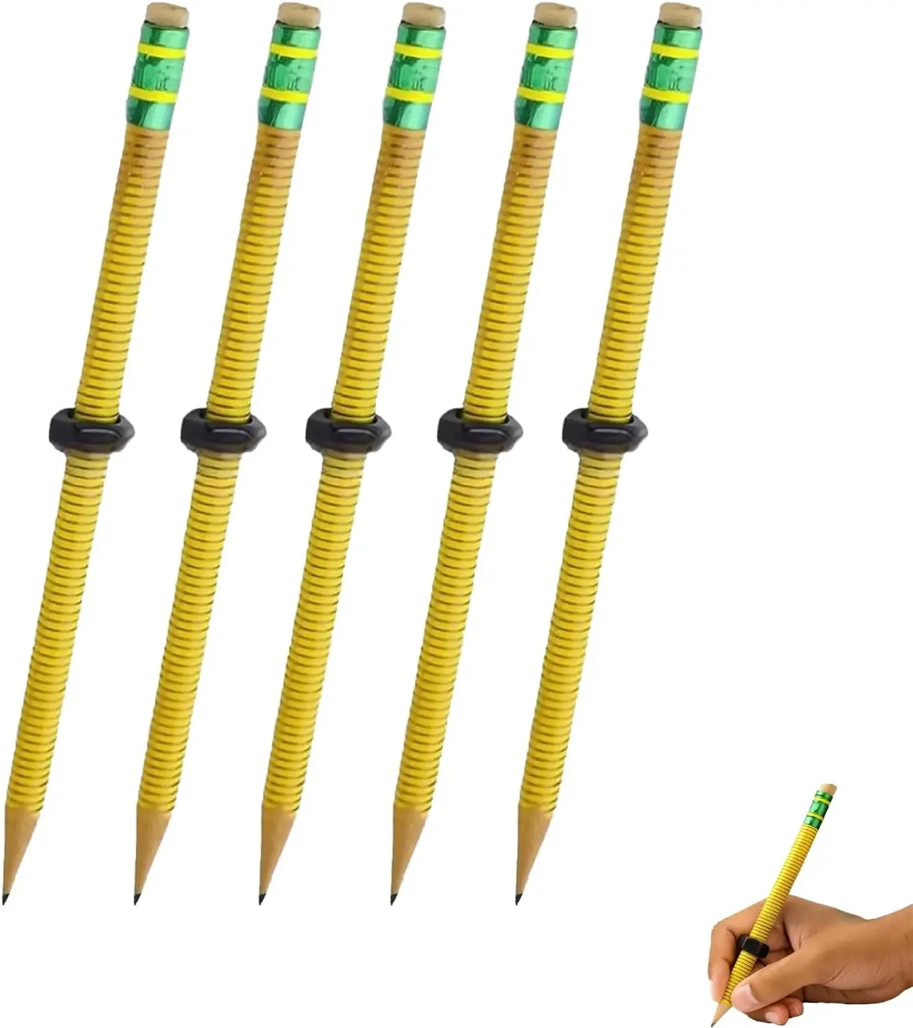 Threaded Pencil, ADHD Fidget Pencil with Sliding Nut, Sensory Focus Anxiety Stress Relief Tool for Adults Kids, Quiet Classroom Office Home Decompression Writing Pencil