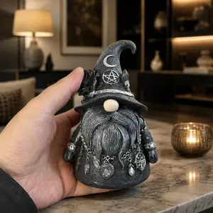 Gothic Gnome Resin Craft, Desktop Home Decor Figurine Statue for Home Supplies Movie Teddy Bear Plush Toy Set