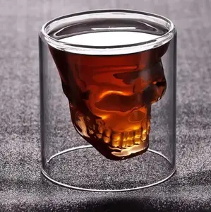 Crystal Clear Skull Glass Cups 25ml 75ml 150ml 250ml Creative Drinking Glasses for Bar Party Unique Novelty Gift