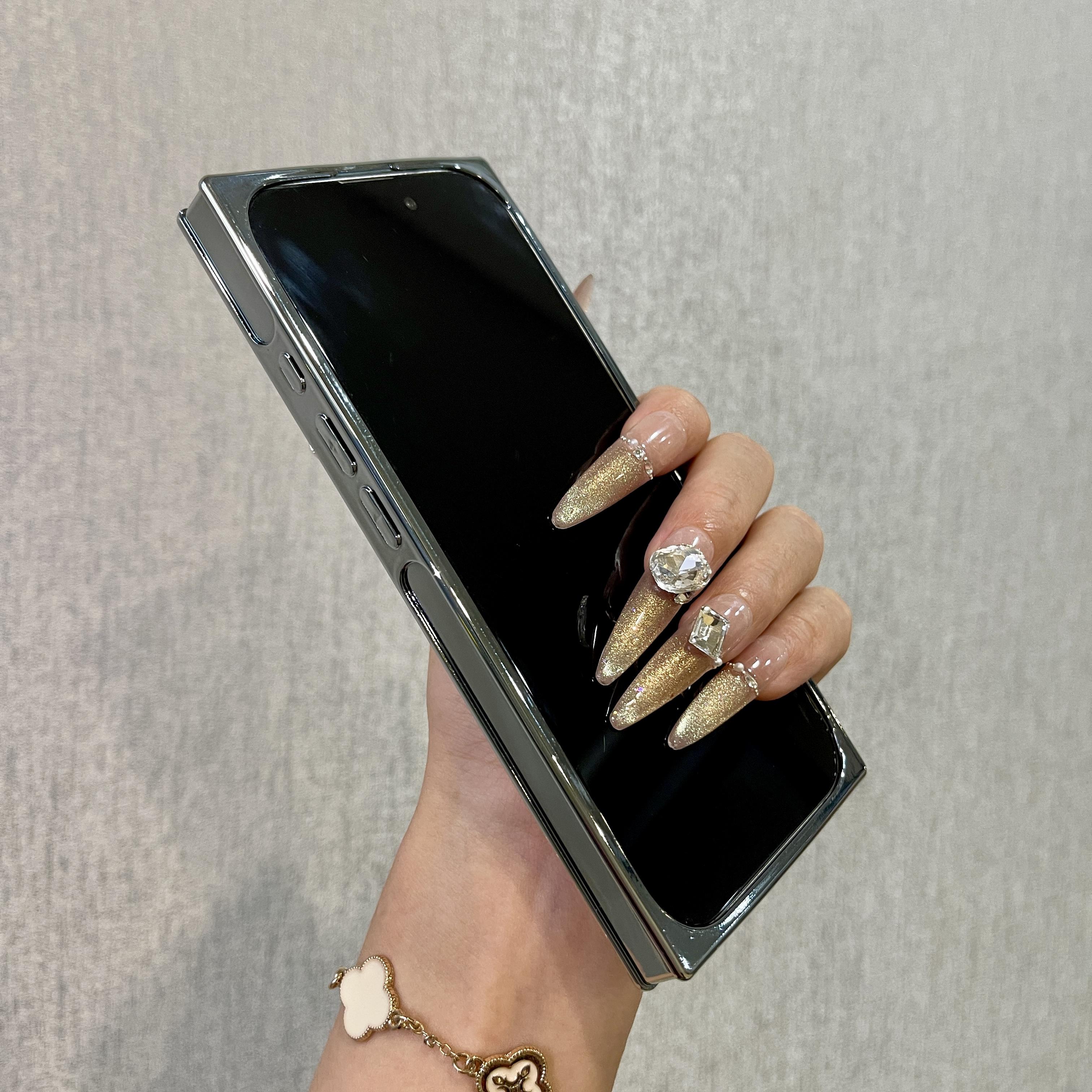 Luxury 3D Rhinestone Butterfly Square Edge Phone Case, Bling Glitter Electroplated Full Camera Protection Shockproof Cover for junk