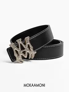 New Fashion High-End Belt, Men's Smooth Buckle Leather Belt, Casual Business Men's Belt, Trendy Leisure Belt, Stylish Waist Belt Accessory