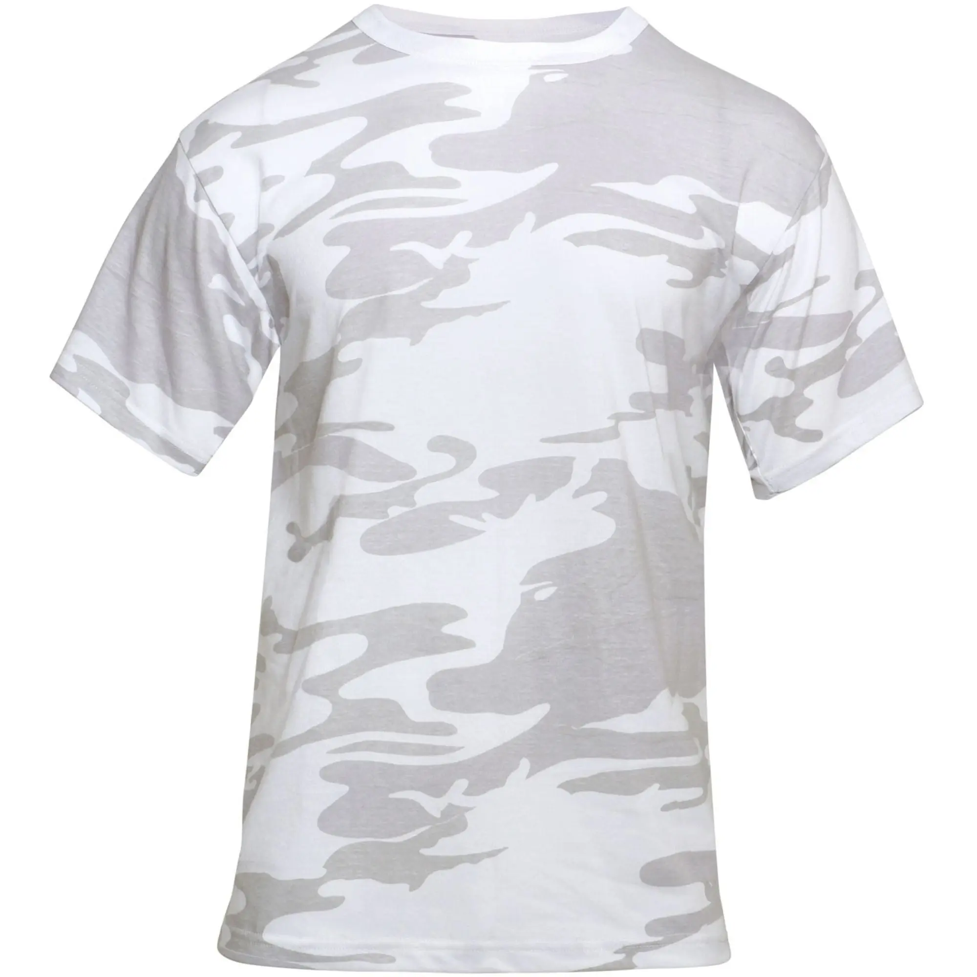 White Camo - Tactical Short Sleeve T-Shirt, Poly/Cotton