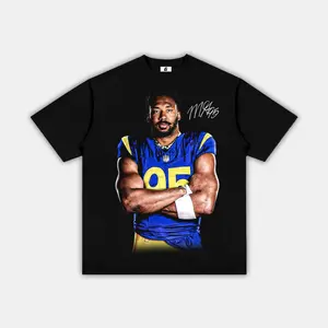 Myles Garrett 95 LA Football Shirt, Los Angeles Rams Graphic Tee, Vintage Sports Streetwear Apparel, Casual Game Day Top, Football Fan Gift