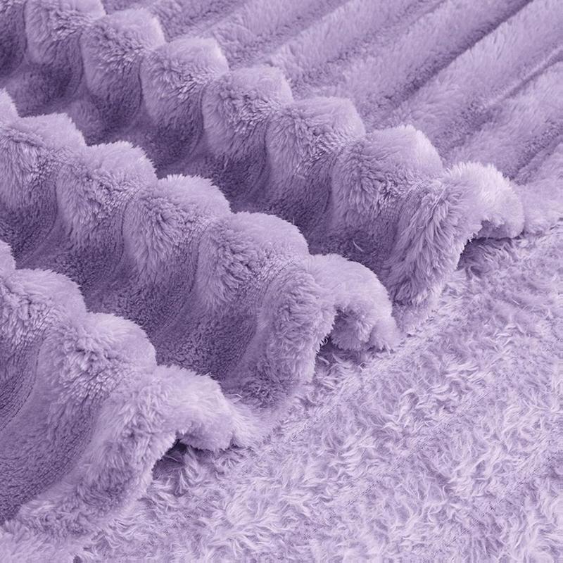 Oversized King Size Blanket 120x120 Inches, 300GSM Microfiber Jaquard Flannel Blanket, Soft Cozy Home Decor for Couch Sofa Bed, Machine Washable, Warm & Soft for All Seasons