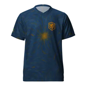 World Cup Art Mundial- Netherlands - Van Gogh style  - Starry Night - Recycled unisex sports jersey