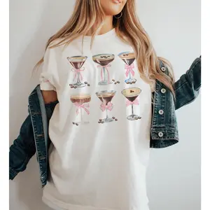 Espresso Martini Shirt – Cocktail Shirt, Coquette Clothes, Espresso Martini Gift, Tini Time Aesthetic Tee