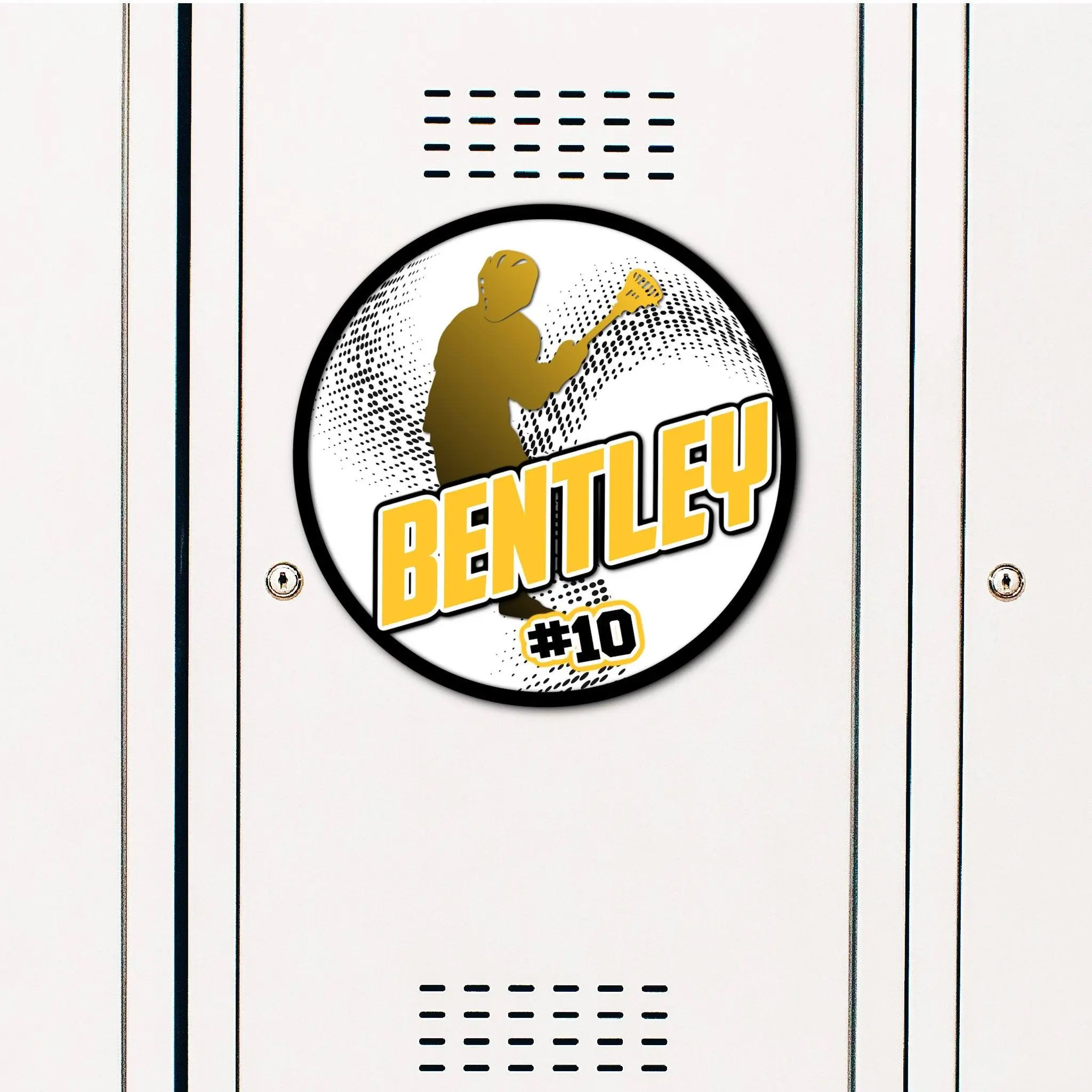 Boy's Lacrosse Locker Decoration - Custom Personalized Team Pride Ornaments for Lockers Hotel Doors & Sports Banquets Durable Laminated Card Stock Hangable Set