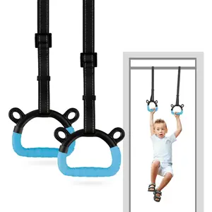 Kids Gymnastic Rings Pull up Rings for Chlidren Exercise,Indoor Gym Ring,Kids Gymnastics Rings with Adjustable Straps,Load Bearing 220lb(NO Bar)