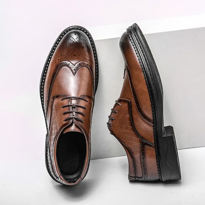Brand Bdhjydb 2026 Summer Men's Casual Comfort Shoes - Slip-On/Lace-Up Closure, EVA/PU Upper & PU/Rubber Sole, Mid-Top Round Toe Design for Business Casual & Formal Wear, All-Season Versatile Dress Shoes, Comfy Shoes, Sophisticated Shoe Design