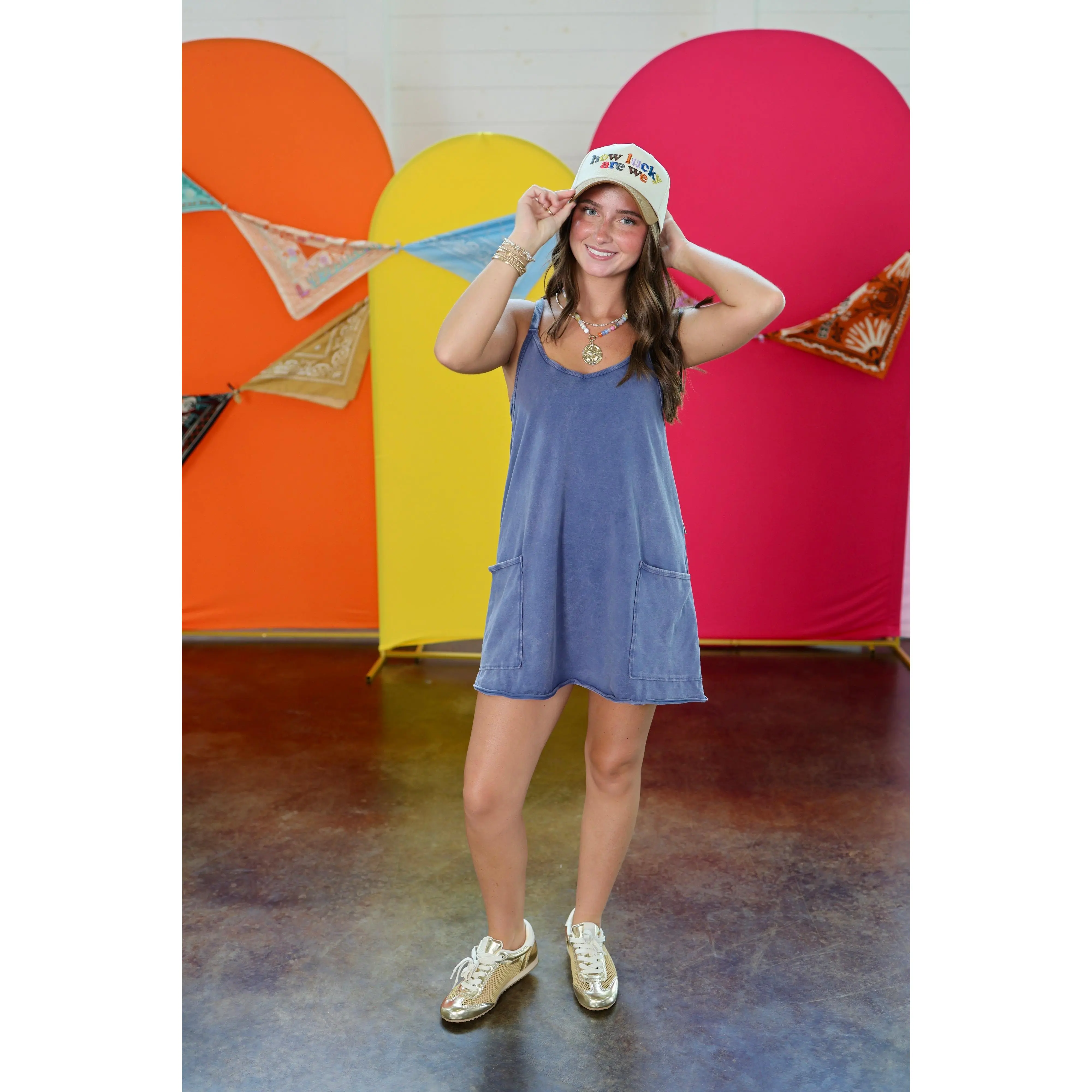 Hot Shot Mini Blue Indigo Dress