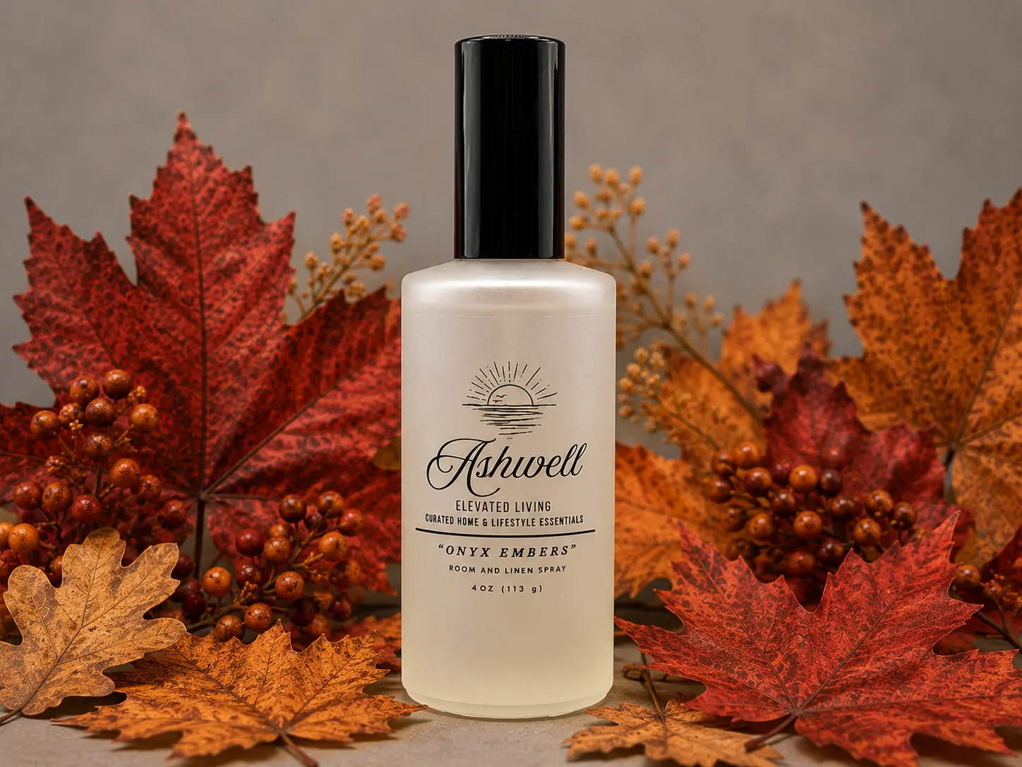 Onyx Embers Room and Linen Spray (4oz Frosted Glass Bottle)