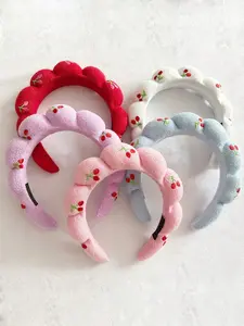 Elegant Cherry Cloud Hair Band for Women, Daily Wear, Casual, Party, Commute, Vacation, Hairstyle, Makeup, Fashion Accessory