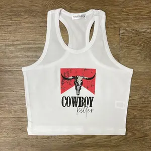 Cowboy k!ll@r cropped tank top