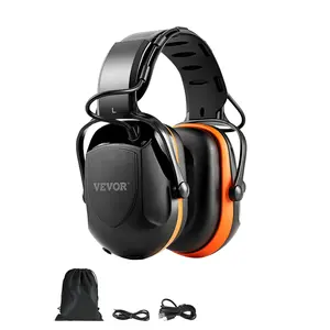 fathersdaygift VEVOR Safety Earmuffs, Electronic Ear Muffs with 5.1 Bluetooth Technology Ear Protector, Noise Reduction Headphone NRR23dB, Hearing Protection Earmuffs for Shooting, Manufacturing and Lawn Mowing