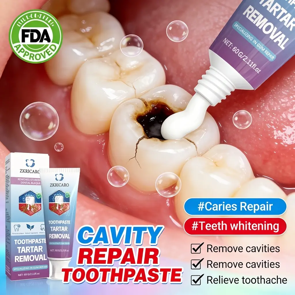 Sensitive Teeth Cavity Protection Toothpaste, Extra Strength Enamel Support, Professional Anti-Decay Formula, Soothing Mint for Fresh Breath & Gum Health, Daily Defense.
