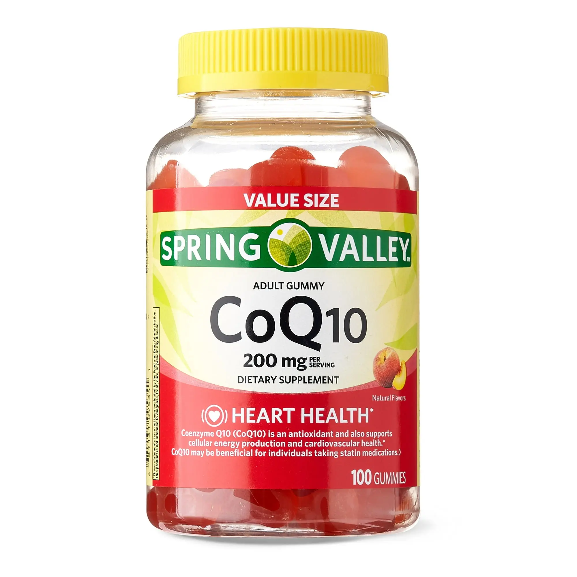 Spring Valley CoQ10 Gummies 200mg, 100 Count - Supports Heart & Energy Health, Dietary Supplement - Healthcare Fitness Bathroom