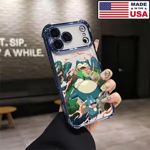 Snorlax Pokemon Munchlax Anime Aesthetic Design Pattern Casing For iPhone 17 16 15 14 13 12 Samsung 22 23 24 25 Plus Pro Max Ultra Soft Silicon TPU Shockproof Protector Vintage Unique Fashion Mobile Phone Case