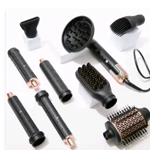 Ion Luxe 8-In-1 Airstyler Pro with 9 Interchangeable Attachments for Smooth, Bouncy Curls, and Volume - Storage, Smoothing