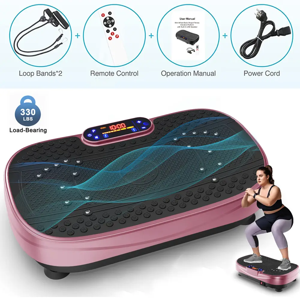 SAYGOGO Vibration Plate Exercise Machine with Bluetooth Lymphatic Drainage Machine, Whole Body Workout Vibration Platform for Wellness and Fitness