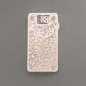Vintage Kerosene Lighter with Floral Design, All Metal, Safety & Pressure Resistant, Slightly Windproof, Good Sealing, Long Standby Time, Ideal for Outdoor Adventures & Home Use