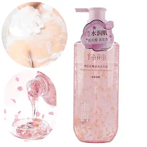 LITTLE DREAM GARDEN Sakura Petal Fragrance Shower Gel | 17.6 oz | Hydrating & Refreshing Body Wash | Luxurious Floral Scent Body Care Comfort Aroma Scented