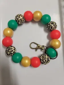 Leopard Christmas Silicone Wristlet