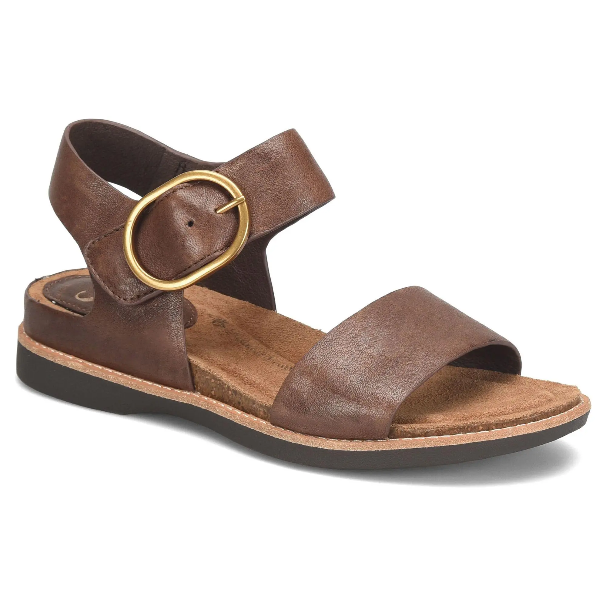 Sofft Oval Buckled Leather Sandal - Bali