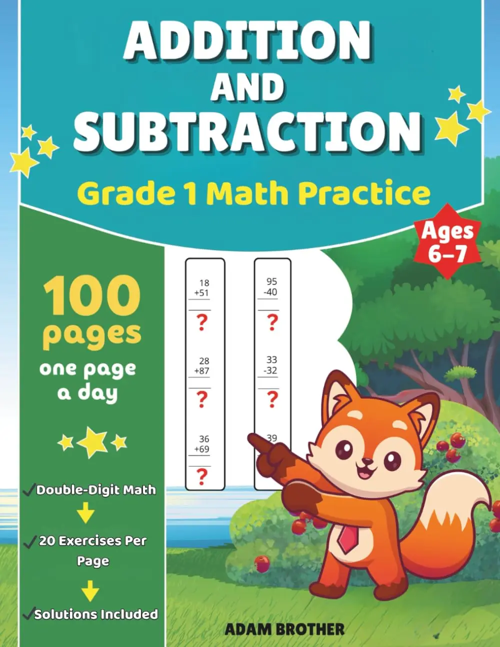 1st Grade Math Workbook Addition and Subtraction for Kids with Solution
