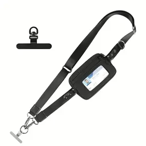 Never Lost Phone Strap Purse Phone M/Large Lanyard Crossbody Adjustable and Detachable RFID Wristlet Wallet