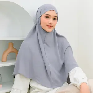 Adha Labels Instant Hijab Khimar Crinkle Cotton Airflow Husna Size 100 x 85 cm All Seasons Pouch Packaging 20 Colors Muslims