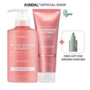 PROTEIN BONDING SET SHAMPOO 16.9fl. oz. + TREATMENT 8.45fl. oz.- [2 scents] for Damaged, Dry & Frizzy Hair – Repair, Strength & Smooth Care