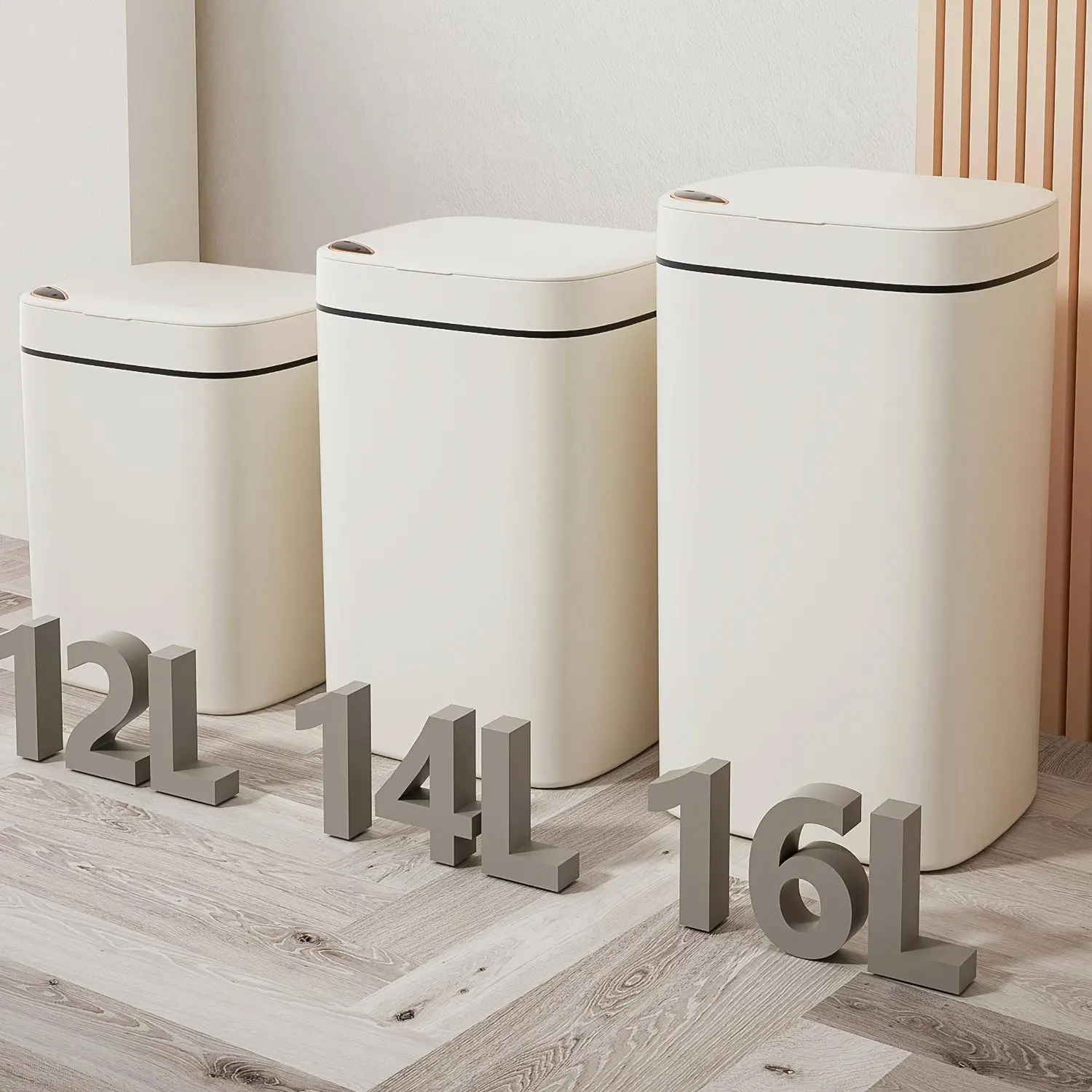 Smart Trash Can: Touch-Free Sensor, Sleek Design, Home And Office Compatible, Easy Clean, Low Voltage | Perfect for Kitchen And Bathroom Battery-Operated (Batteries Not Included)
