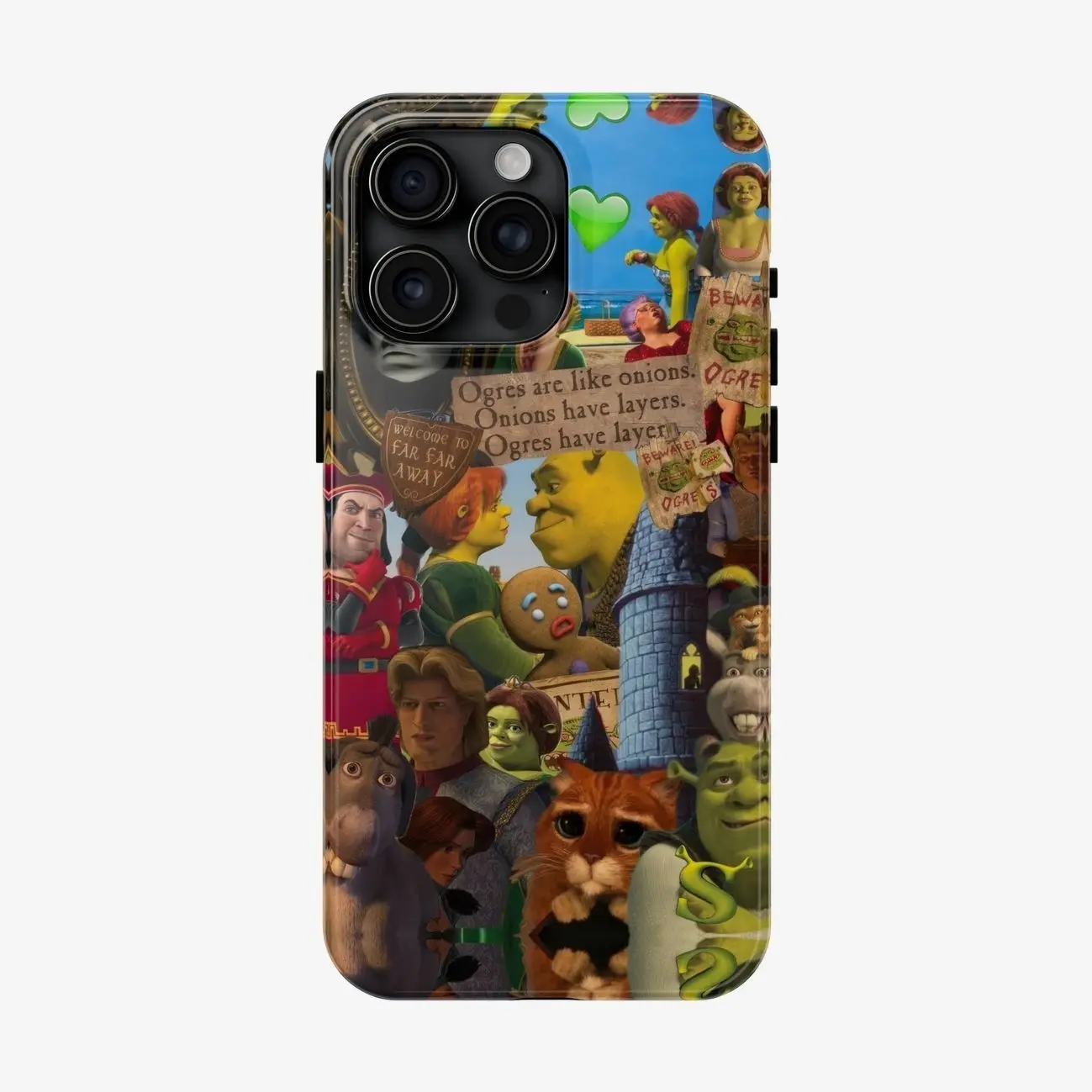 Shrek-Inspired Love Collage Phone Case Compatible With iPhone 7, 8, X, 11, 12, 13, 14, 15, 16, 17 & SAMSUNG GALAXY S21 S22 S23 S24 S25 series O