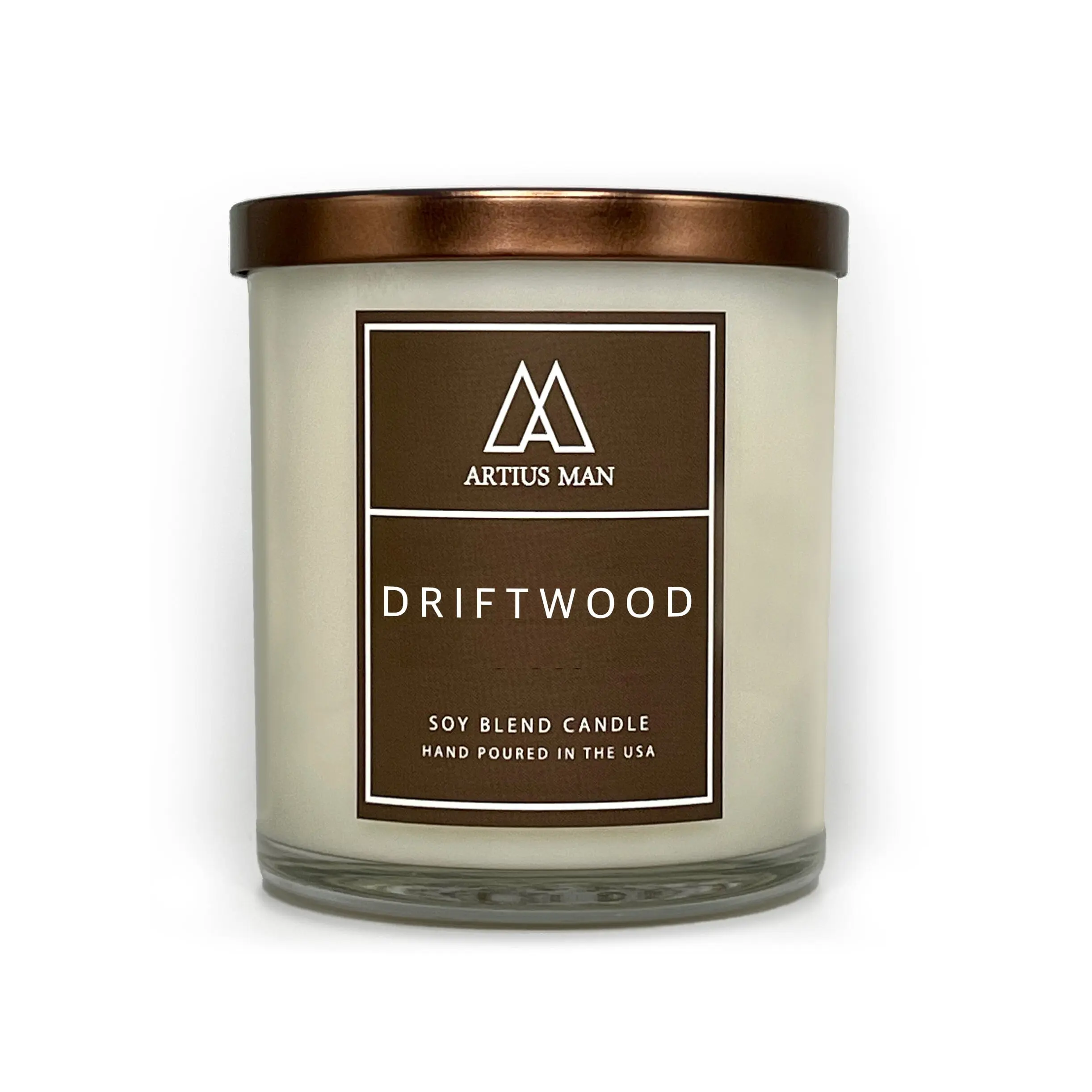Artius Man Soy Blend Wood Wick Candle - Driftwood