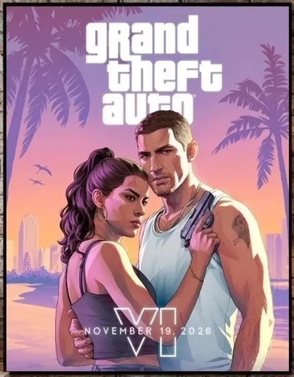 Gta 6 Grand Theft Auto VI Video Game Poster Print, Home Decor