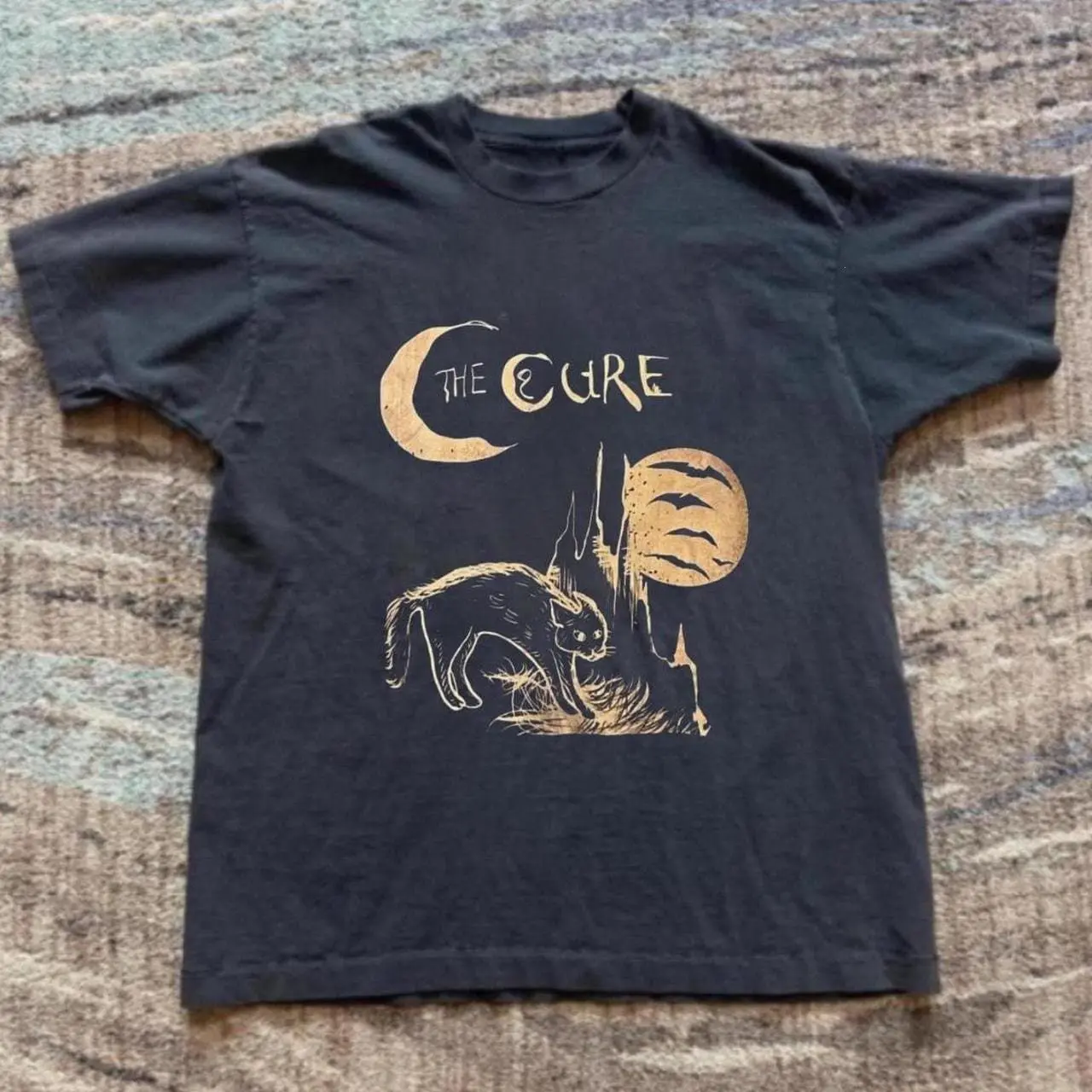 Men's The Cure Fitted Round Neck Short-Sleeve Casual T-Shirt, Y2k Vintage Streetwear