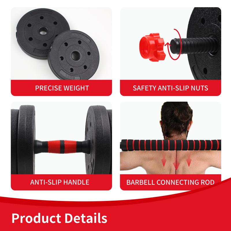 22/44LBS Adjustable-Dumbbells-Sets,Free Weights-Dumbbells Set of 2 Convertible To Barbell A Pair of Lightweight for Home Gym,Women and Men Equipment