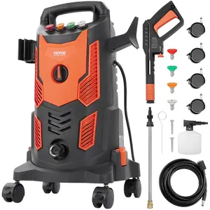 VEVOR Electric Pressure Washer, TikTokShopBlackFriday, Max. 2300 PSI 1.9 GPM 1900W Power Washer w/ 26 ft Hose, 4 Quick Connect Nozzles, Foam Cannon, Retractable Handle for Portable to Clean Patios, Cars, Fences, Driveways