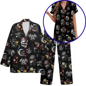 Sl33p T0k3n Music Merchandise Satin Pajamas Set