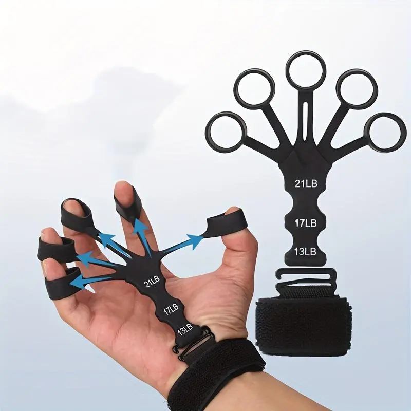 Adjustable Finger Strength Trainer, 1 Count Silicone Finger Strength Training Tool, Hand Strengthener, Fitness Equipment for Home Gym, Hand Grip Strengthener