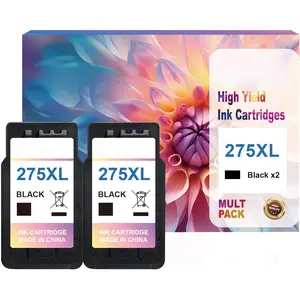 Compatible 275 Ink  Replacement for  Ink 275XL PG 275 PG275XL Cannon 275 XL Black Ink Cartridges 2-Pack for Pixma TS3522 TR4720 TR4700 TR4722 TS3500 TS3520 TS3720 TS3722 Printer