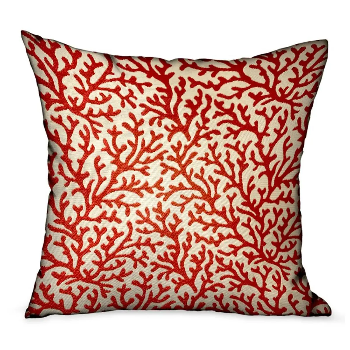 Plutus Brands PBDU1906-2222-DP Luxury Throw Pillow, 22x22 in. Luxury Fabric, Sweet Trinidad Red Floral Motif, Home Decor Accent Pillow