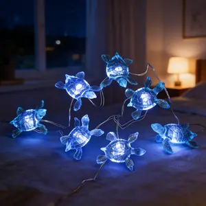 Muro Home Blue Sea Turtle LED String Lights Warm Ambient Lights for Bedroom & Garden Decorative Lighting