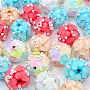 Be Mine Fancy Heart Beads - Jewelry Making Beads with Heart Shapes Charm for Beaded Pens Custom Keychains